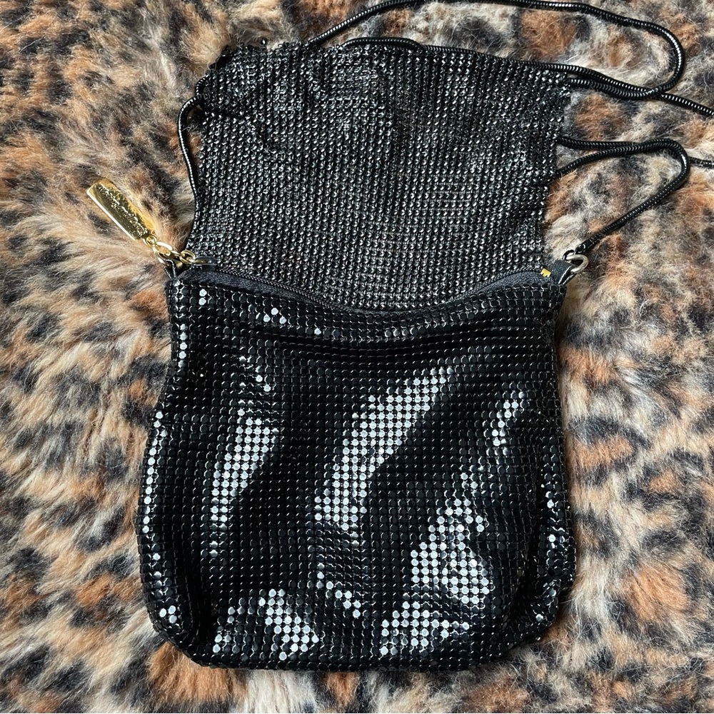 Black Metal Mesh Whiting and Davis Mini Bag - Picture 2 of 8